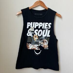 SoulCycle X Puppies Make Me Happy Muscle T-Shirt Size S